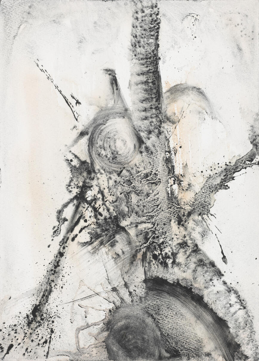 saw seen see, 2026. Watercolor on paper.