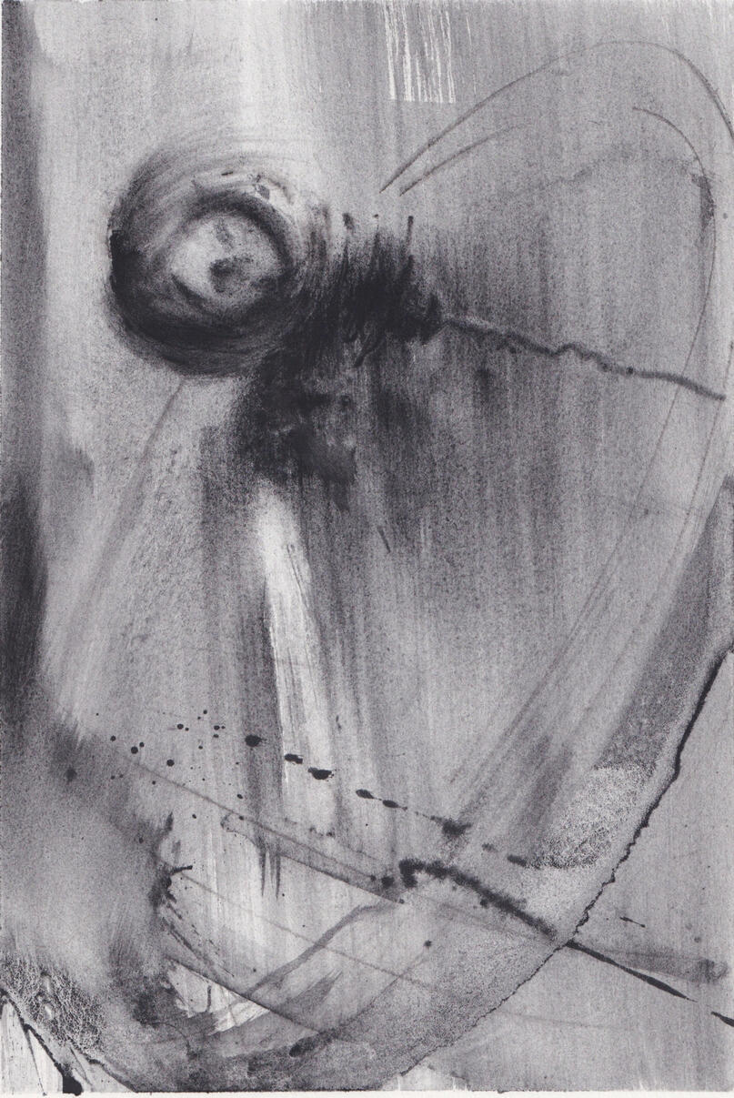 seeing stone, 2026. Watercolor on paper.